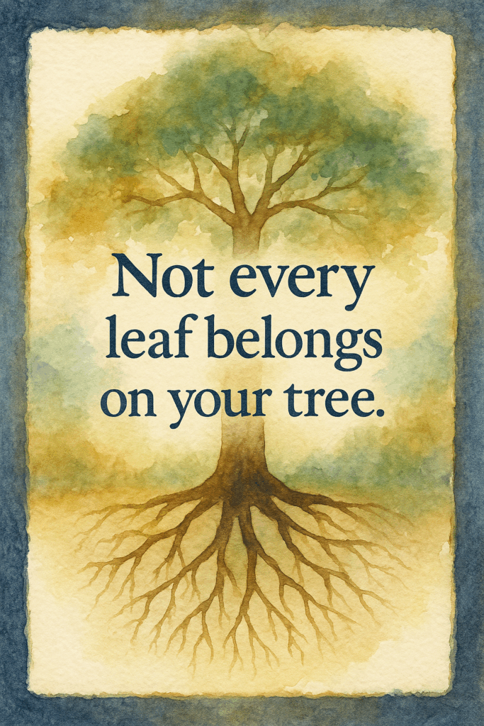 Pull Quote: Not every leaf belongs on your tree